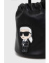 Karl Lagerfeld poseta de piele culoarea negru - Pled.ro