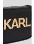 Karl Lagerfeld poseta de piele culoarea negru - Pled.ro