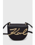 Karl Lagerfeld poseta de piele culoarea negru - Pled.ro