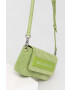 Karl Lagerfeld poseta de piele ICON K SM FLAP SHB SUEDE culoarea verde - Pled.ro