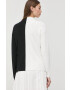 Karl Lagerfeld pulover femei culoarea negru light cu turtleneck - Pled.ro