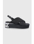 Karl Lagerfeld sandale de piele K-blok Wedge - Pled.ro