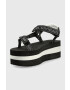 Karl Lagerfeld sandale VELOCITA HI WEDGE femei culoarea negru cu platformă KL82900 - Pled.ro