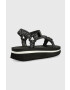 Karl Lagerfeld sandale VELOCITA WEDGE femei culoarea negru cu platformă KL81900A - Pled.ro