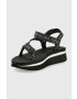 Karl Lagerfeld sandale VELOCITA WEDGE femei culoarea negru cu platformă KL81900A - Pled.ro