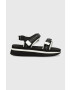 Karl Lagerfeld sandale VELOCITA WEDGE KC femei culoarea negru cu platformă KL81905 - Pled.ro