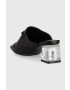 Karl Lagerfeld slapi de piele ICE BLOK femei culoarea negru cu toc drept KL33603 - Pled.ro