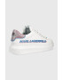 Karl Lagerfeld sneakers din piele Kapri Mens culoarea alb - Pled.ro