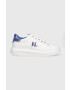 Karl Lagerfeld sneakers din piele Kl52536 Kapri Mens culoarea alb - Pled.ro