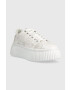 Karl Lagerfeld sneakers din piele KREEPER LO culoarea alb KL42315 - Pled.ro