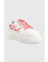 Karl Lagerfeld sneakers din piele KREEPER LO culoarea alb KL42372 - Pled.ro