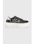 Karl Lagerfeld sneakers din piele KREEPER LO culoarea negru KL42372 - Pled.ro