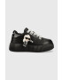 Karl Lagerfeld sneakers din piele KREEPER LO culoarea negru KL42376N - Pled.ro