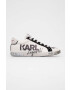 Karl Lagerfeld sneakers din piele SKOOL culoarea alb KL60111 - Pled.ro