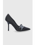 Karl Lagerfeld Stilettos de piele culoarea negru - Pled.ro