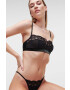 Karl Lagerfeld sutien culoarea negru dantela neted - Pled.ro