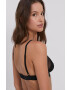 Karl Lagerfeld Sutien culoarea negru transparent material neted - Pled.ro