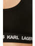 Karl Lagerfeld Sutien sport culoarea negru - Pled.ro