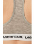 Karl Lagerfeld Sutien sport culoarea gri - Pled.ro