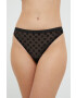 Karl Lagerfeld tanga culoarea negru transparent - Pled.ro