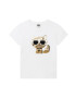 Karl Lagerfeld tricou copii culoarea alb - Pled.ro