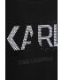 Karl Lagerfeld tricou de bumbac pentru copii culoarea negru cu imprimeu - Pled.ro