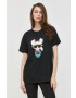 Karl Lagerfeld tricou din bumbac culoarea negru cu imprimeu - Pled.ro