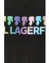 Karl Lagerfeld tricou din bumbac culoarea negru cu imprimeu - Pled.ro