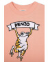 Kenzo kids bluza copii culoarea verde cu imprimeu - Pled.ro