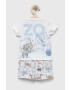 Kenzo kids compleu bebe culoarea alb - Pled.ro