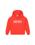 Kenzo kids hanorac de bumbac pentru copii culoarea rosu cu glugă cu imprimeu - Pled.ro