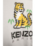 Kenzo kids hanorac de bumbac pentru copii culoarea bej cu glugă cu imprimeu - Pled.ro