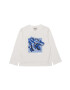 Kenzo kids Longsleeve copii culoarea crem - Pled.ro