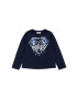 Kenzo kids Longsleeve copii culoarea albastru marin - Pled.ro