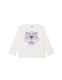 Kenzo kids Longsleeve copii culoarea crem - Pled.ro