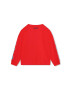 Kenzo kids longsleeve din bumbac pentru copii culoarea rosu cu imprimeu - Pled.ro