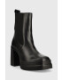 Kurt Geiger London ghete chelsea de piele Stomp Heeled Chelsea femei culoarea negru cu toc drept - Pled.ro