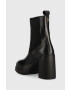 Kurt Geiger London ghete chelsea de piele Stomp Heeled Chelsea femei culoarea negru cu toc drept - Pled.ro