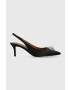 Kurt Geiger London pantofi cu toc Belgravia Sling Back culoarea negru cu toc deschis - Pled.ro