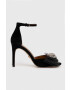 Kurt Geiger London sandale din piele intoarsa Kensington Bow Sandal culoarea negru 9989100209 - Pled.ro