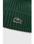 Lacoste caciula de lana culoarea verde de lana - Pled.ro