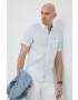 Lacoste camasa de in cu guler button-down regular - Pled.ro