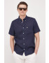 Lacoste camasa de in culoarea albastru marin cu guler button-down regular - Pled.ro