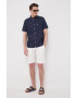 Lacoste camasa de in culoarea albastru marin cu guler button-down regular - Pled.ro