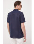 Lacoste camasa de in culoarea albastru marin cu guler button-down regular - Pled.ro