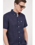 Lacoste camasa de in culoarea albastru marin cu guler button-down regular - Pled.ro