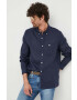 Lacoste camasa de in culoarea albastru marin cu guler button-down regular - Pled.ro