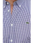 Lacoste camasa din bumbac barbati culoarea alb cu guler button-down regular - Pled.ro