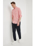 Lacoste camasa din bumbac barbati culoarea alb cu guler button-down regular - Pled.ro