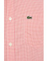 Lacoste camasa din bumbac barbati culoarea alb cu guler button-down regular - Pled.ro